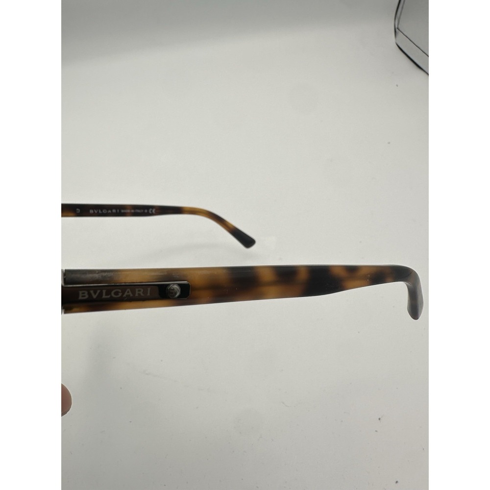 BVLGARI BV7024 5356/73 Sand Brown Horn 59.17.140 Unisex Sunglasses Blue Lens - Picture 10 of 10